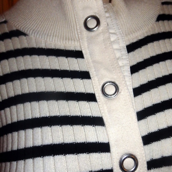 Lauren Ralph Lauren White Black Stripe Shirt - Picture 5 of 8